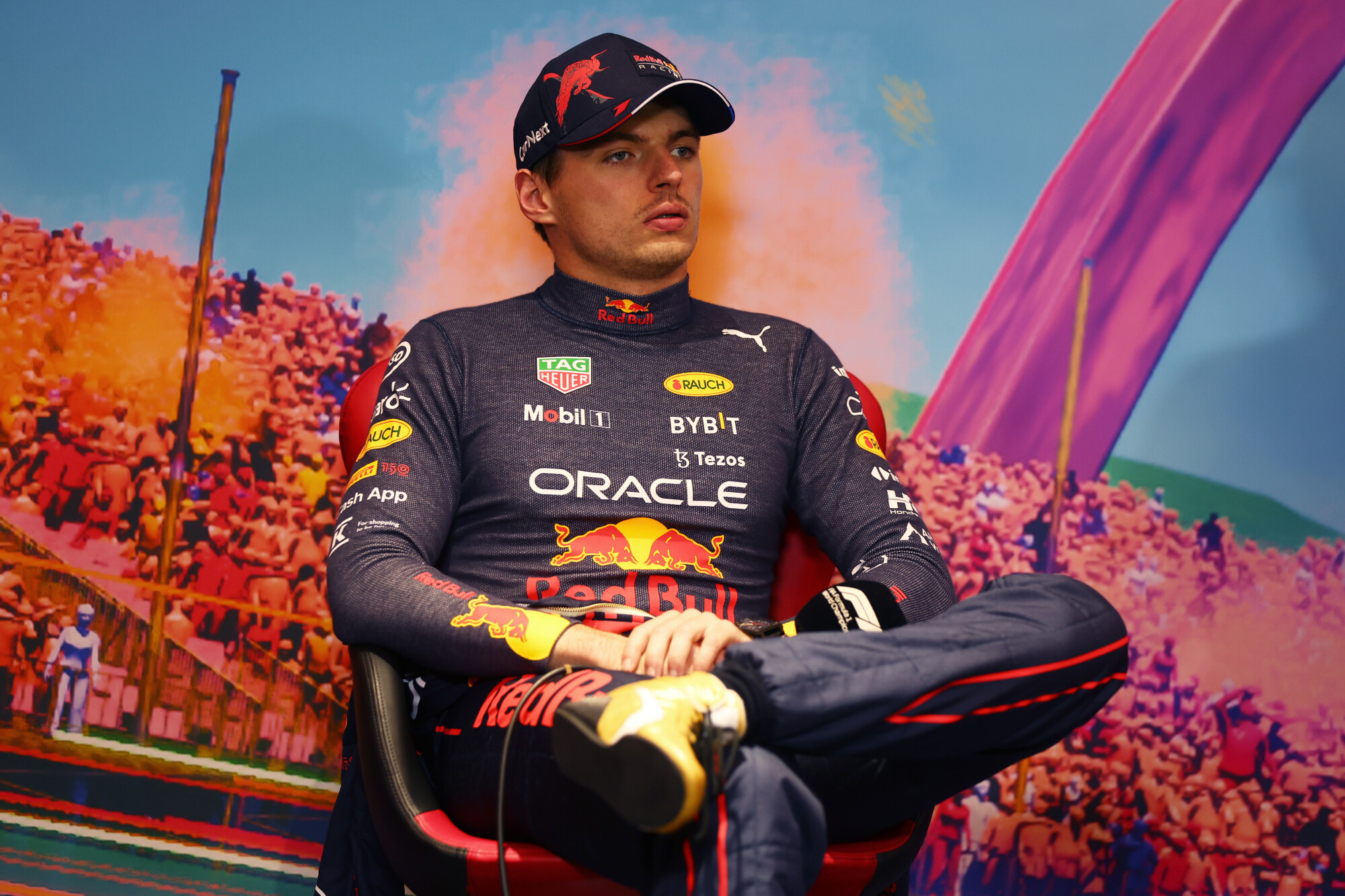 Max Verstappen - zittend persconferentie - Oostenrijk 2022