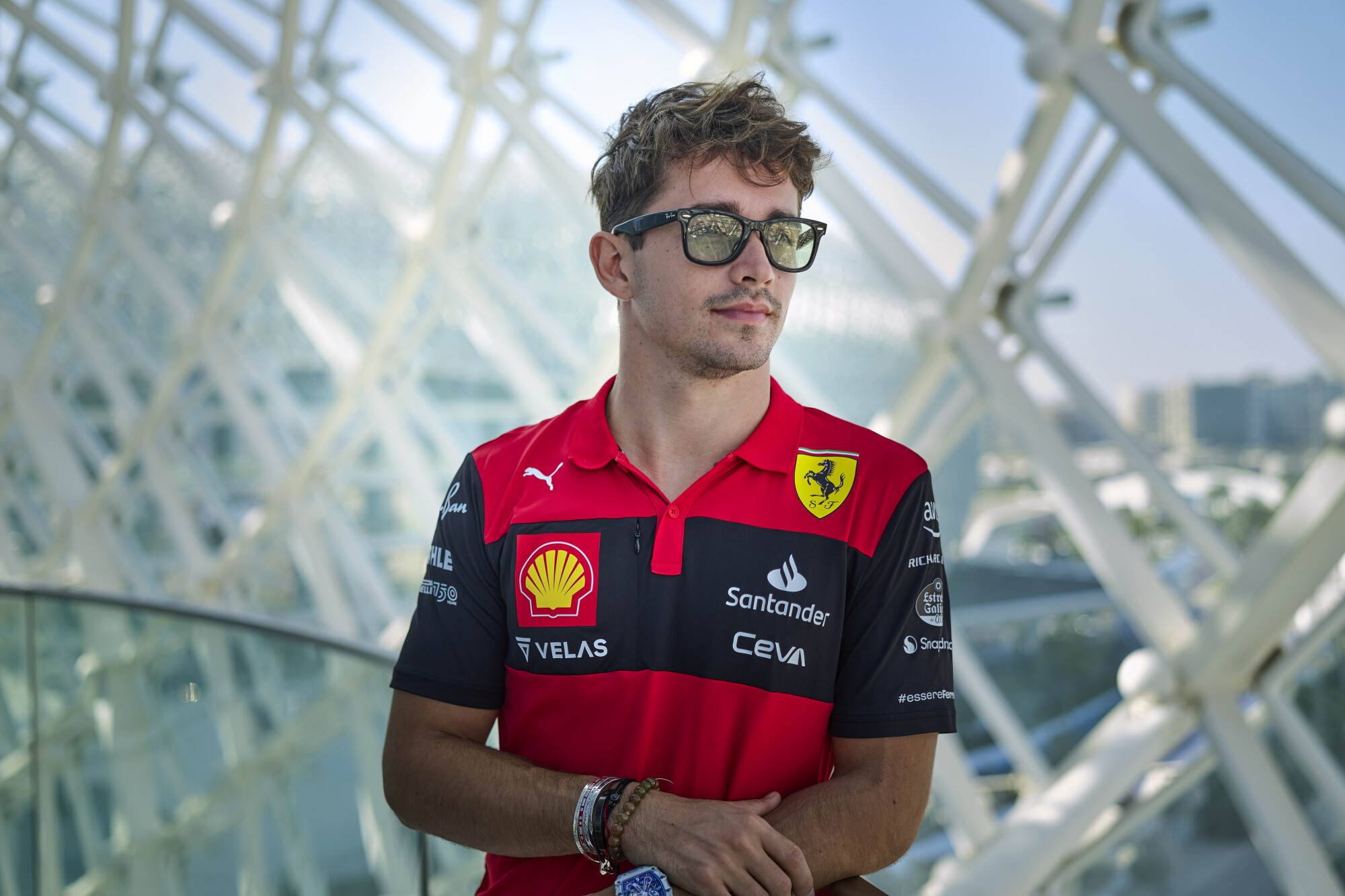 Charles Leclerc donderdag Abu Dhabi 2022