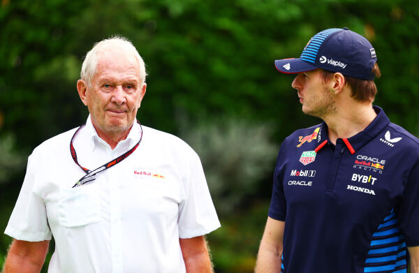 Max Verstappen en Helmut Marko - GP Singapore 2024