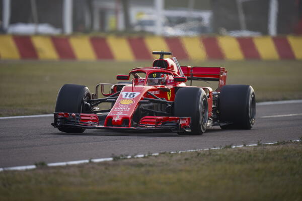 Charles Leclerc test met Ferrari in Fiorano