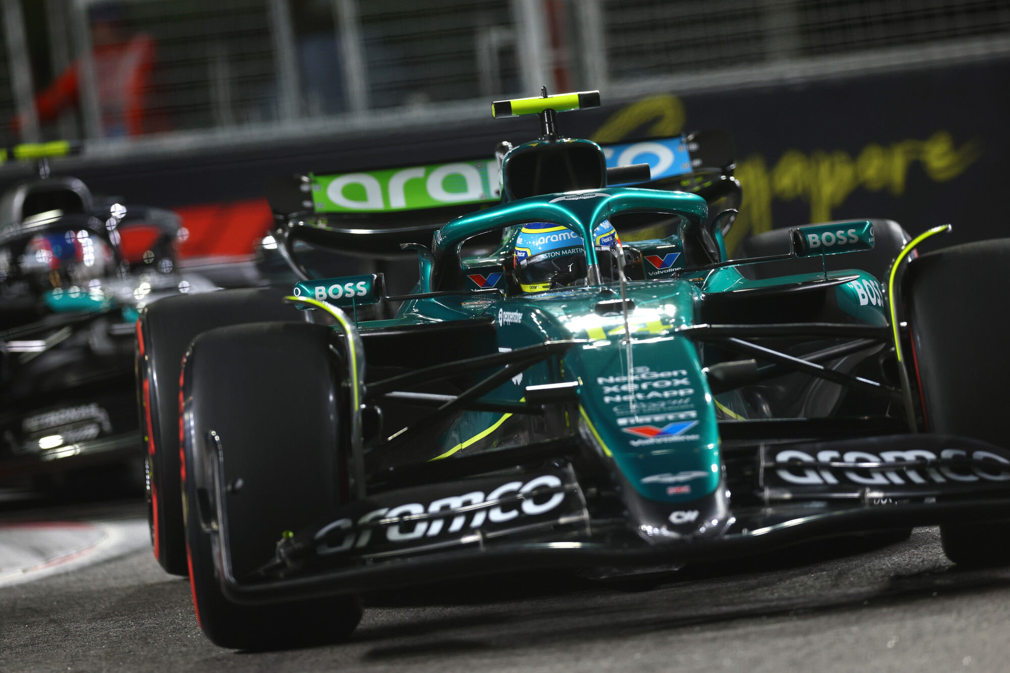 Fernando Alonso auto vrije training vrijdag Singapore 2025