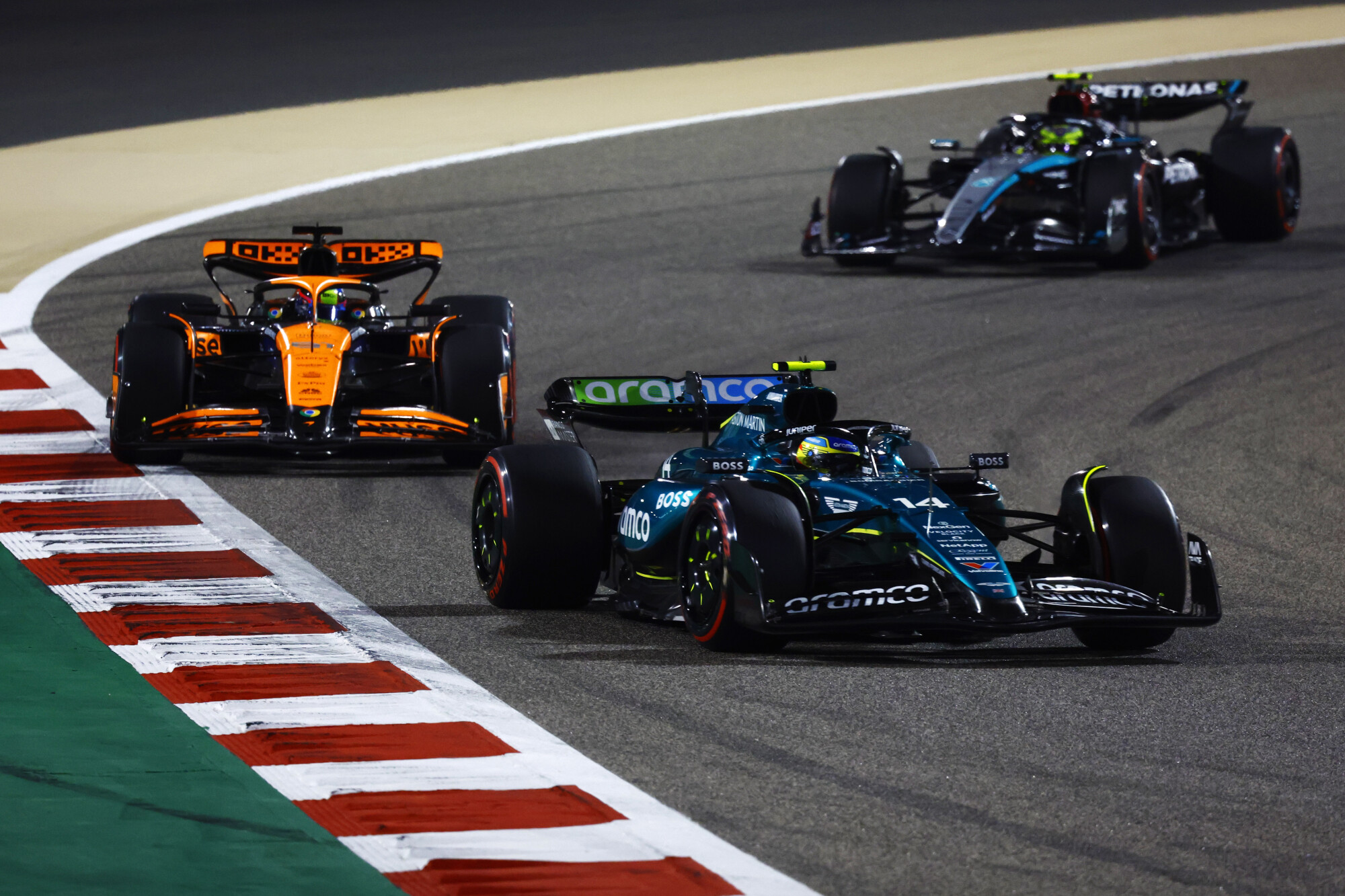 Aston Martin 2024 GP Bahrein Alonso Stroll McLaren