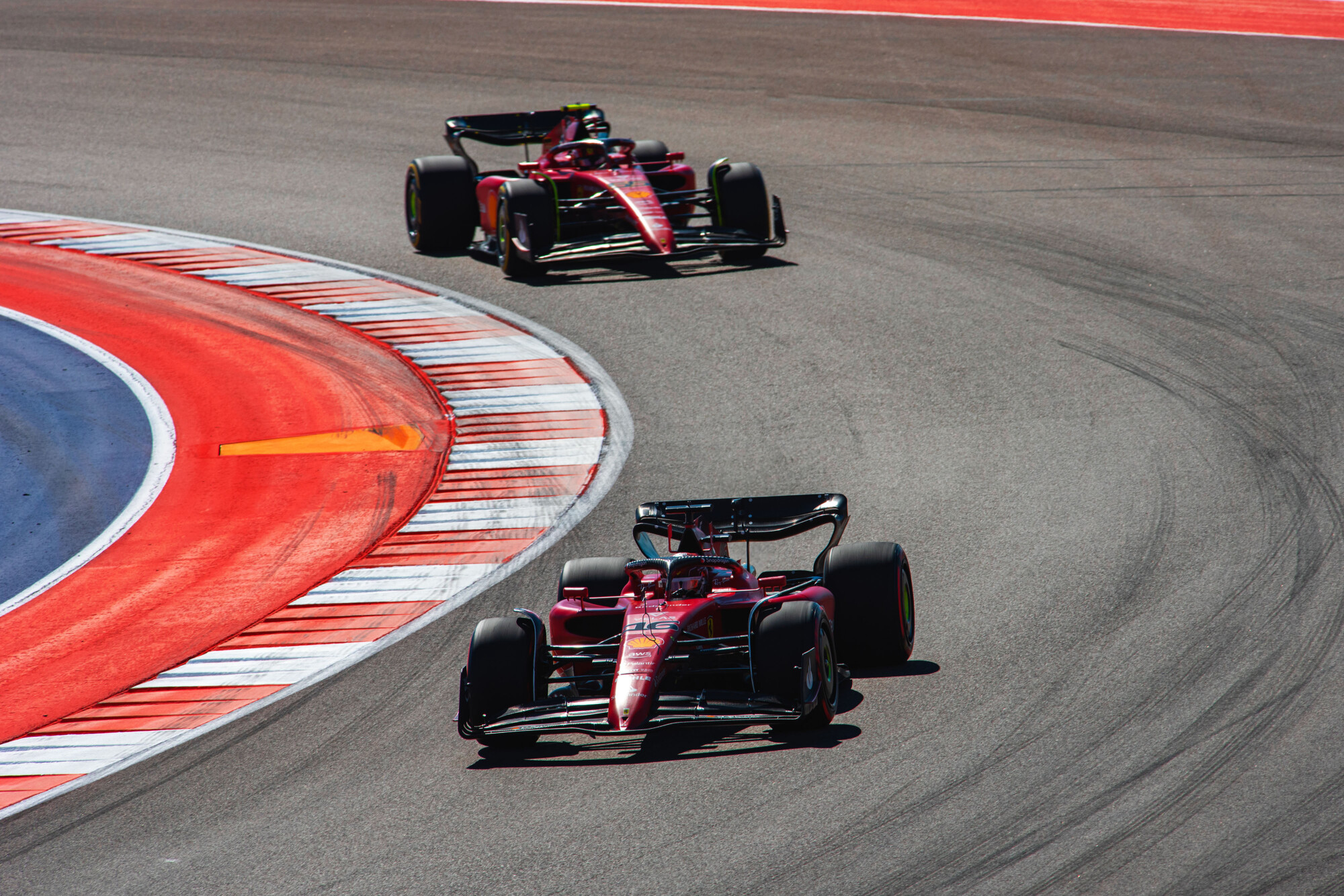 Ferrari Sainz Leclerc Austin USGP