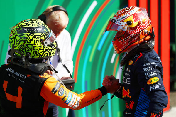 Norris feliciteert Verstappen