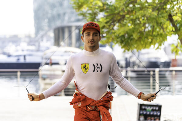 Charles Leclerc springt touw Grand Prix Abu Dhabi 2021