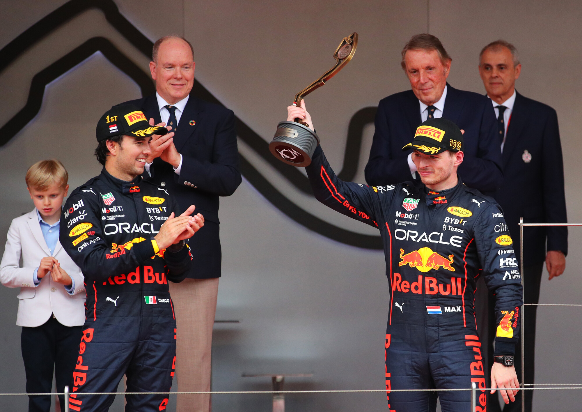 verstappen perez podium monaco