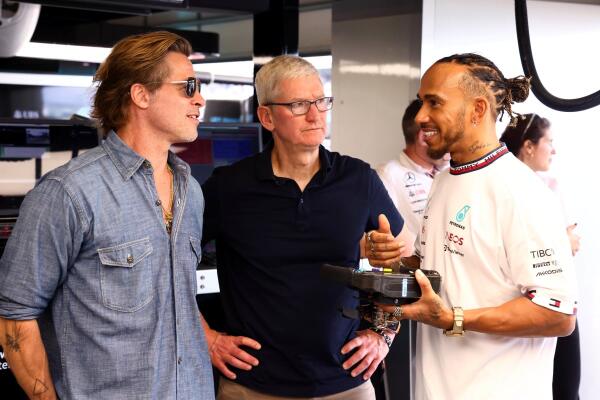 Brad pitt Lewis Hamilton 2024