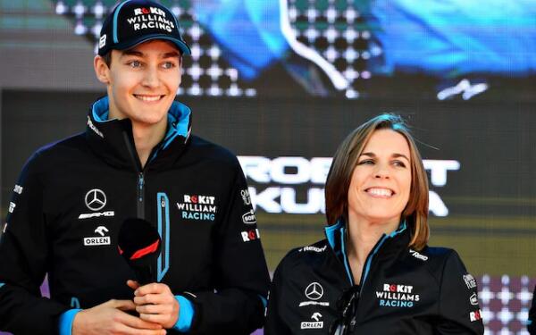 George Russell en Claire Williams 2021