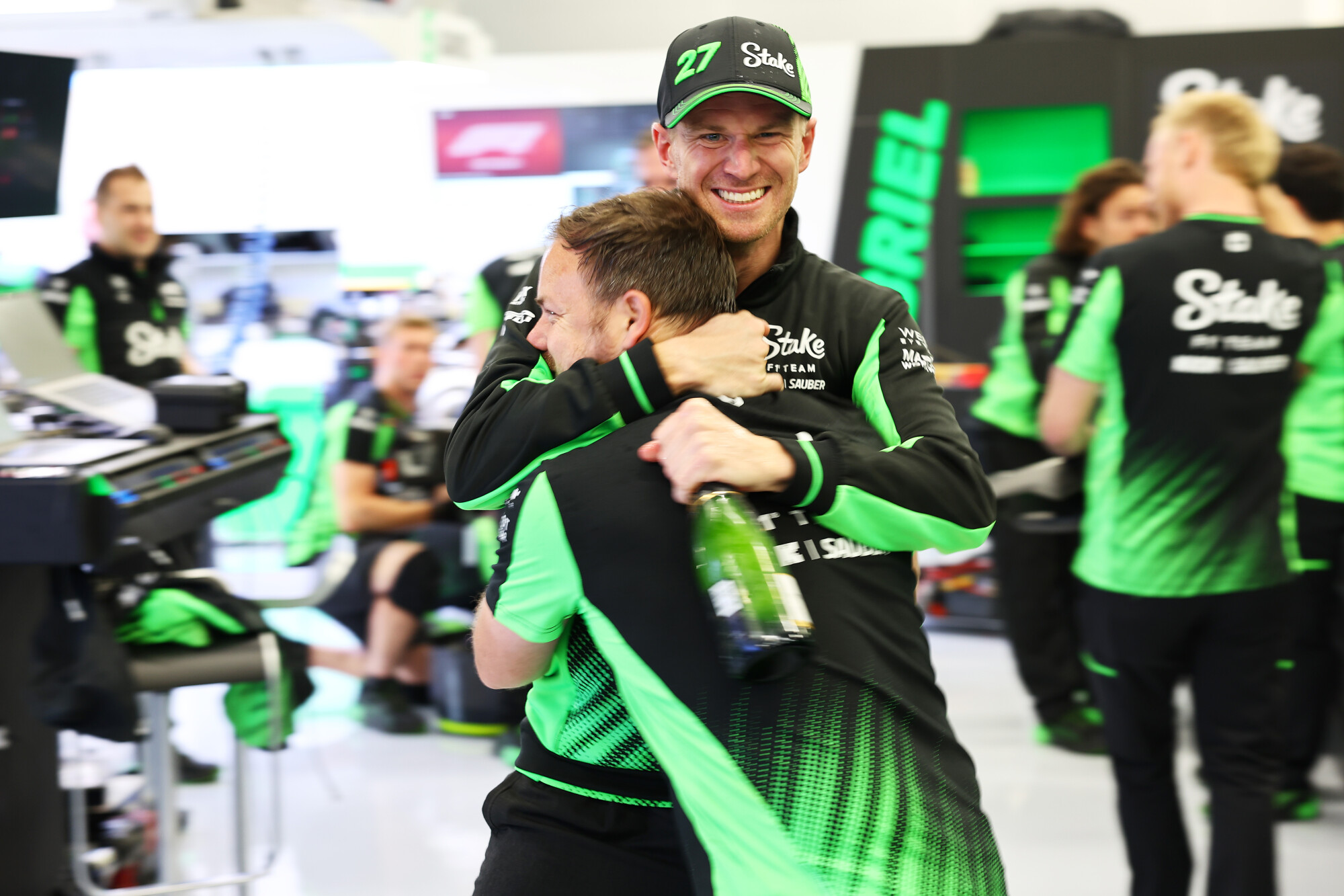 Nico Hülkenberg blij winst zondag GP Groot Brittanië 2025