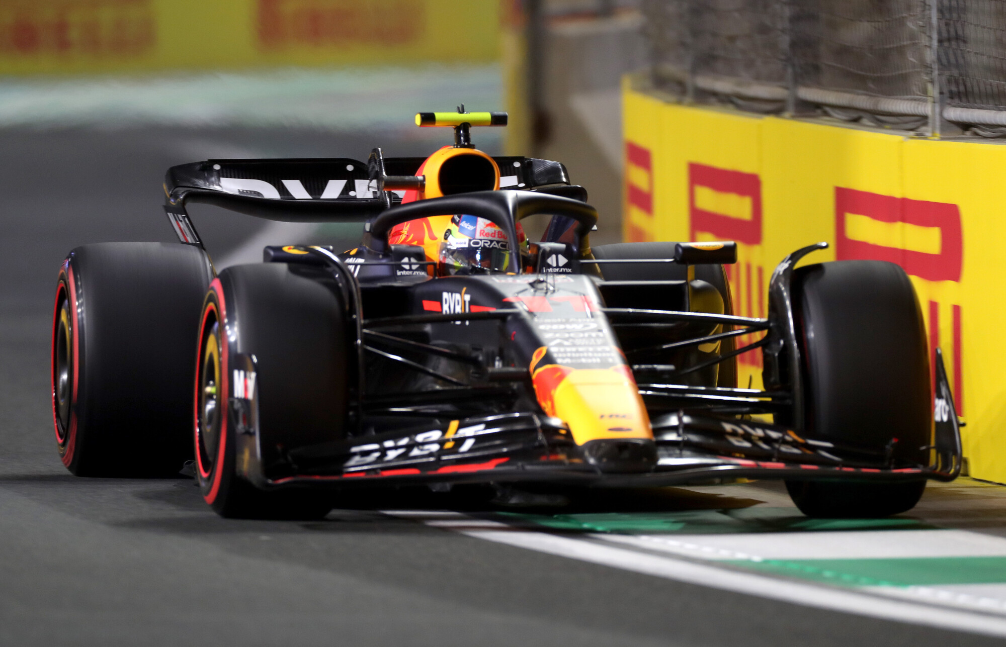 Perez auto muur Jeddah 2023