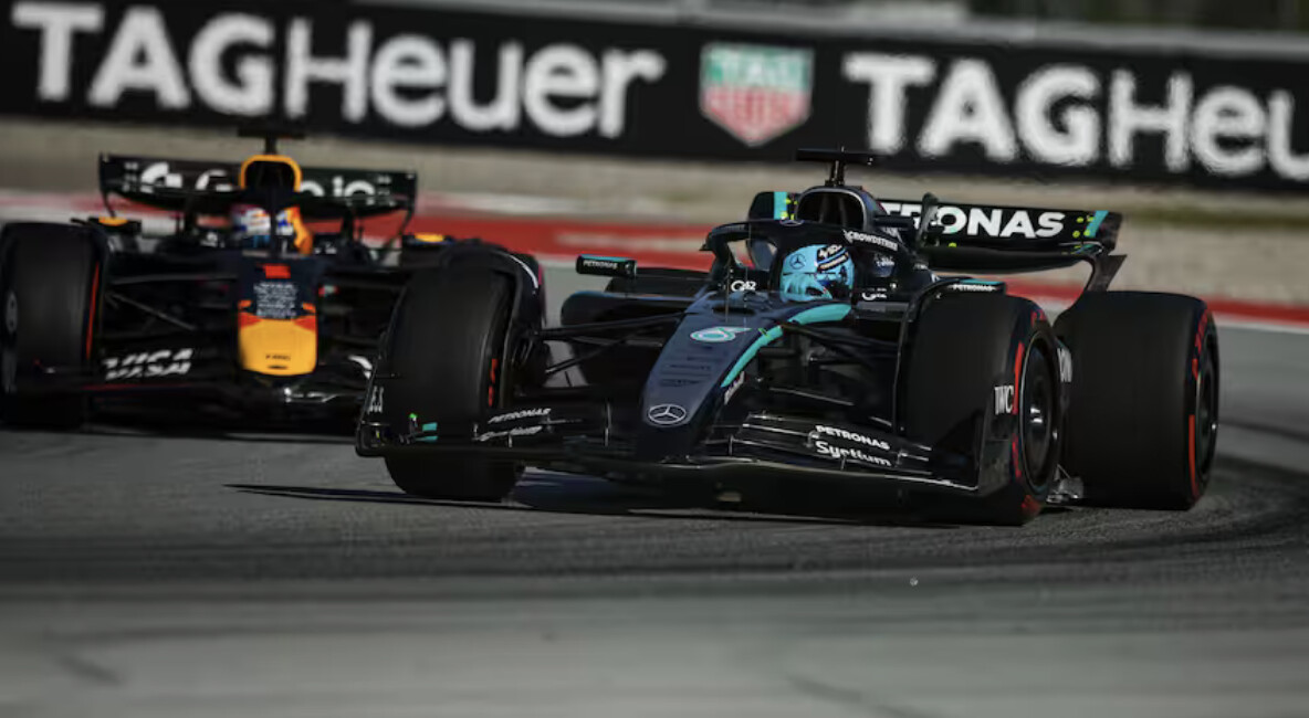 Auto's Verstappen Russell Barcelona 2025