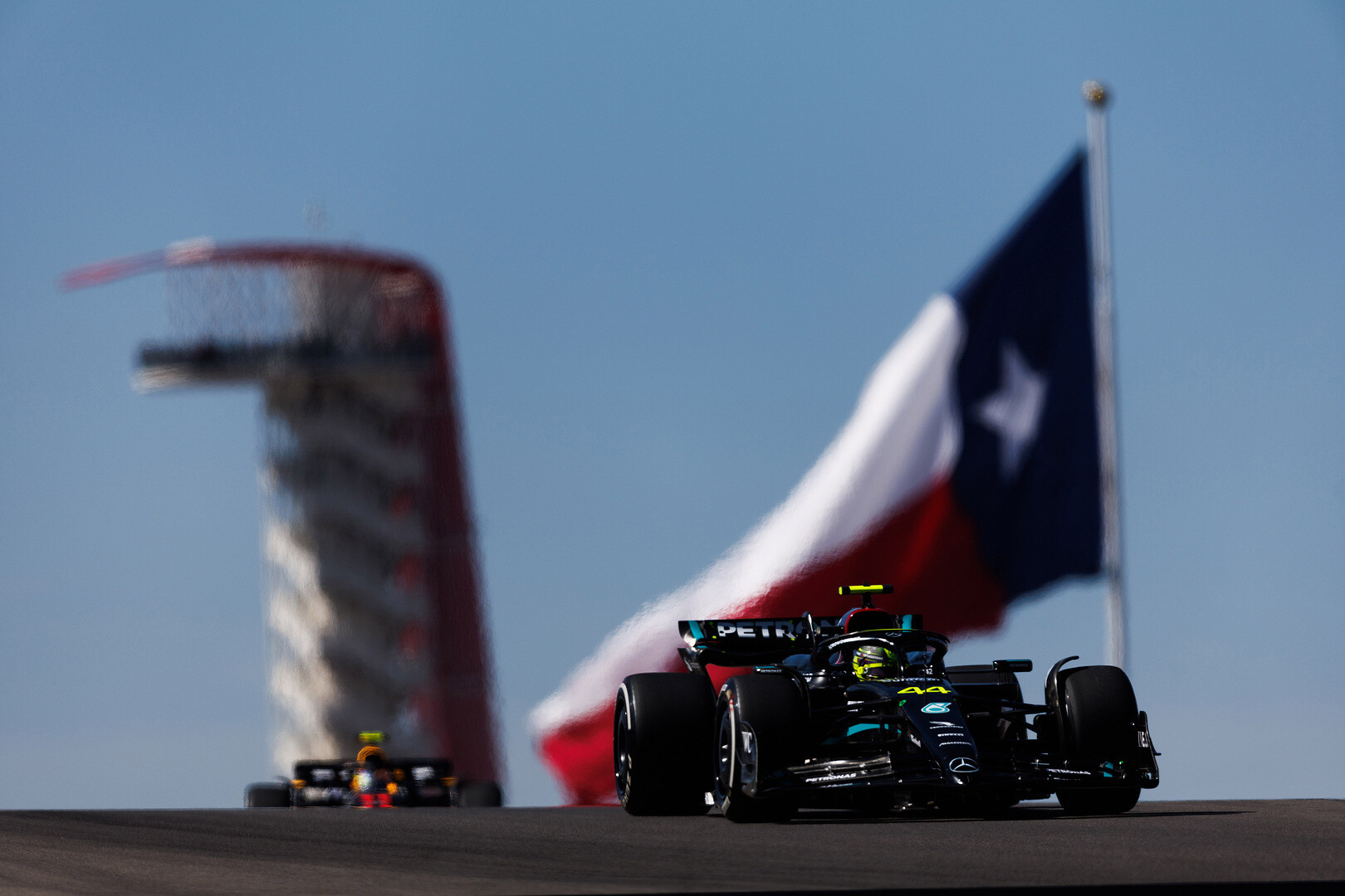 Lewis Hamilton vrijdag Austin auto 2023