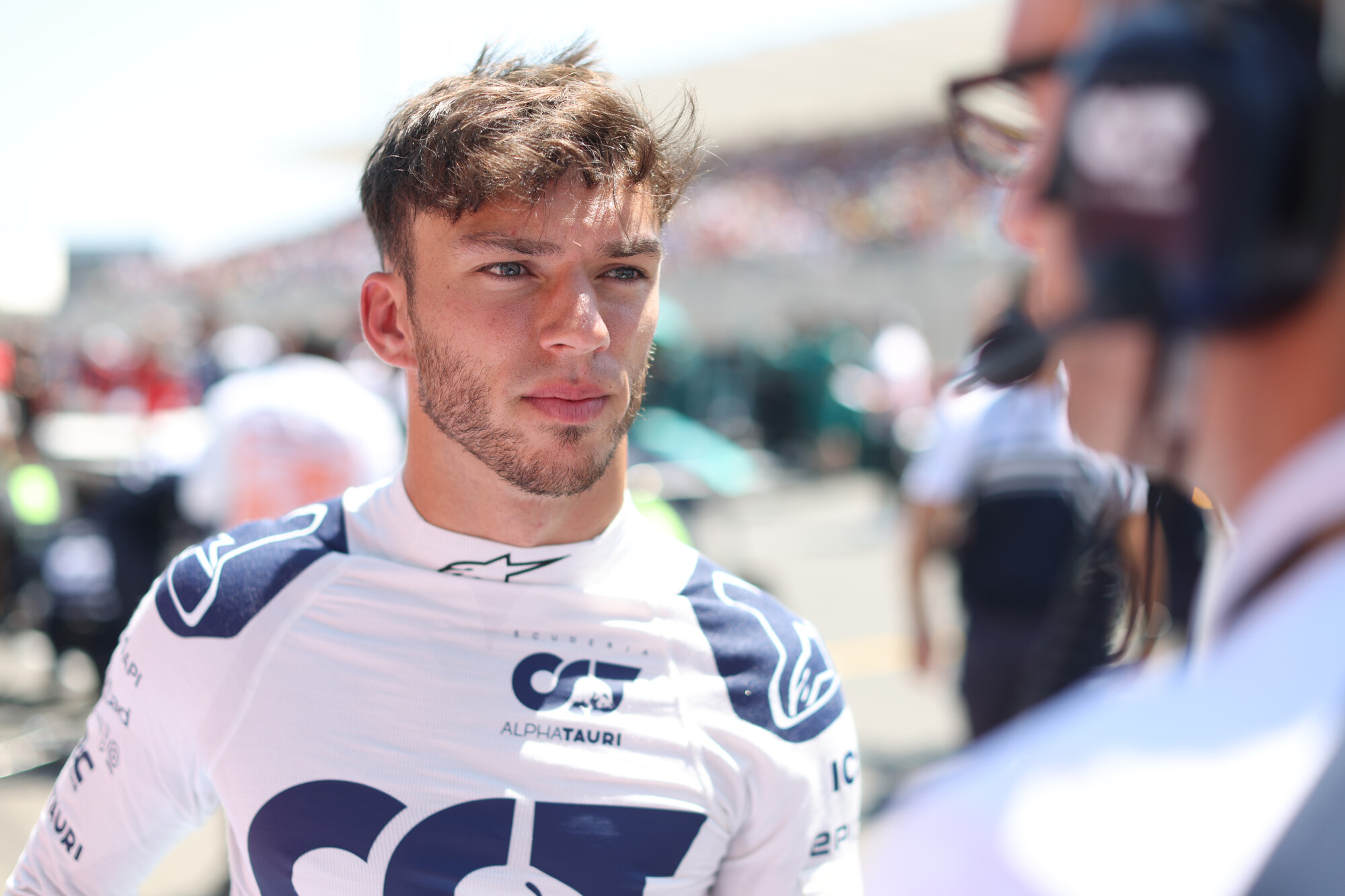 Gasly op startgrid uit auto - Frankrijk 2022