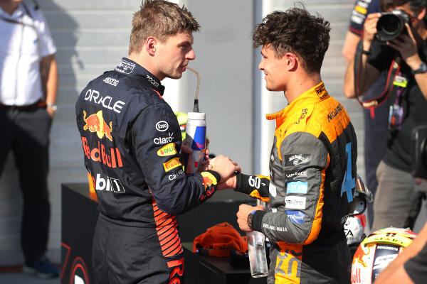 Norris en Verstappen zondag Hongarije 2023