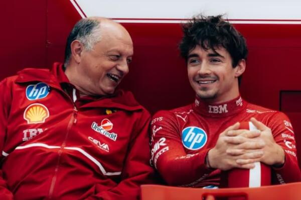 Fred Vasseur Charles Leclerc garage Spa België 2025