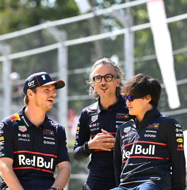 Mekies, Tsunoda en Verstappen