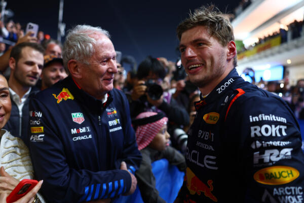 Max Verstappen en Helmut Marko - Grand Prix van Qatar 2024