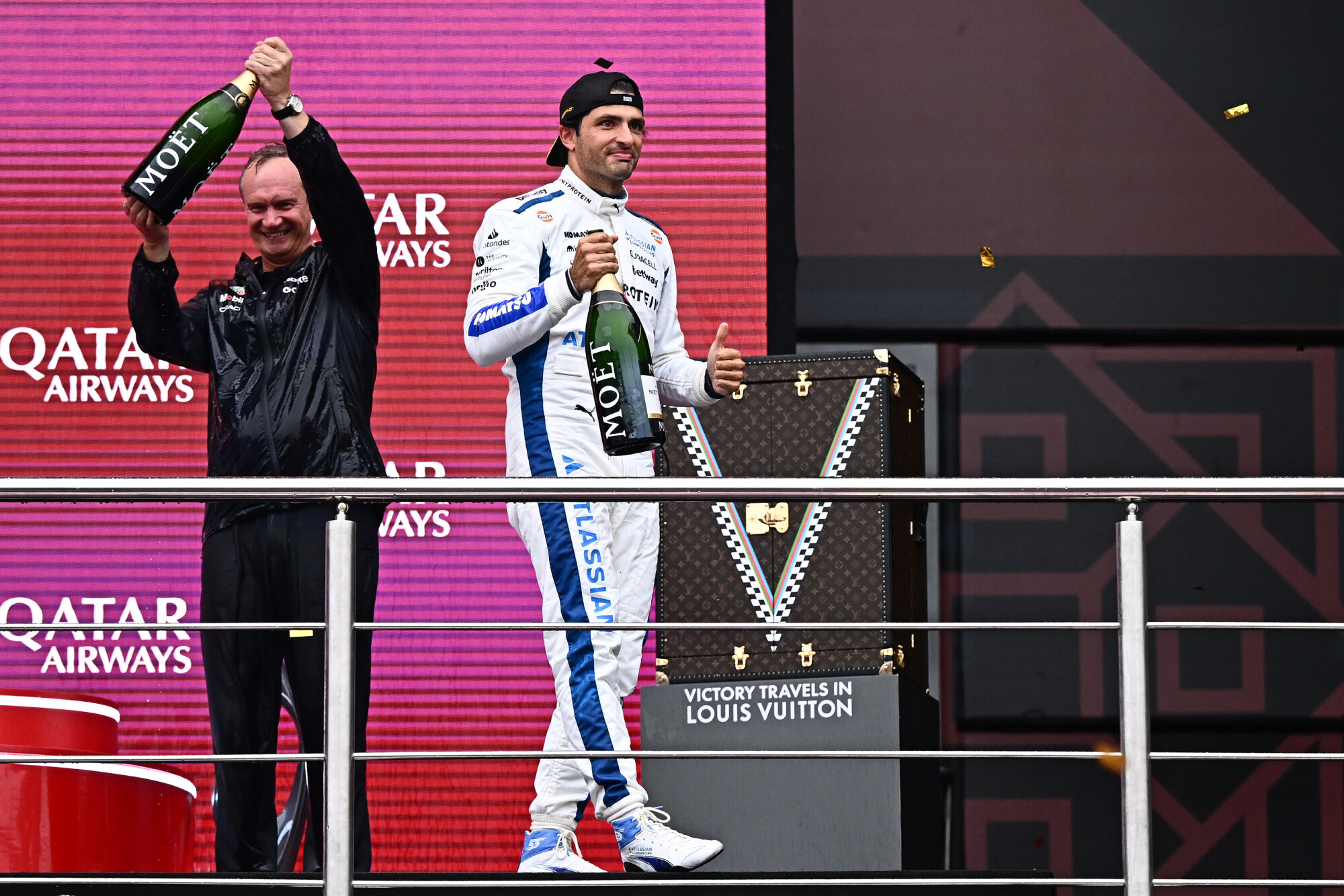 Carlos Sainz podium Bakoe Azerbeidzjan 2025
