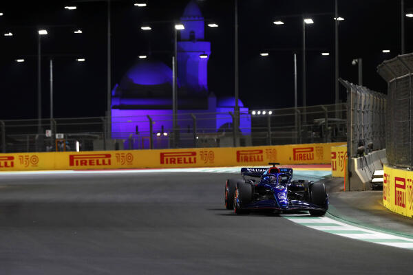 Alex Albon in de Williams kwalificatie Grand Prix Saoedi-Arabië 2022