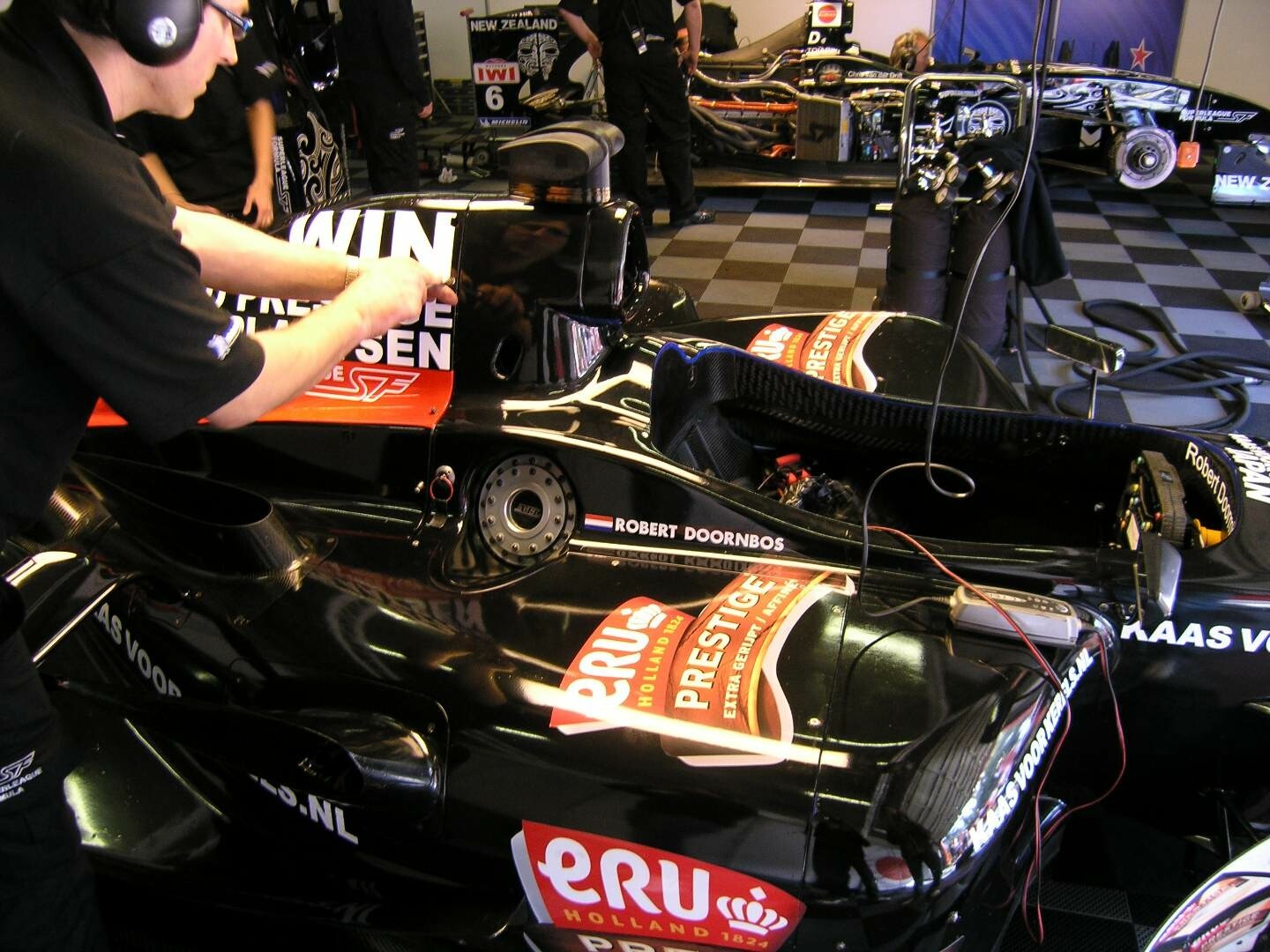 Pitbox Robert Doornbos, Superleague Formula, Zolder 2011