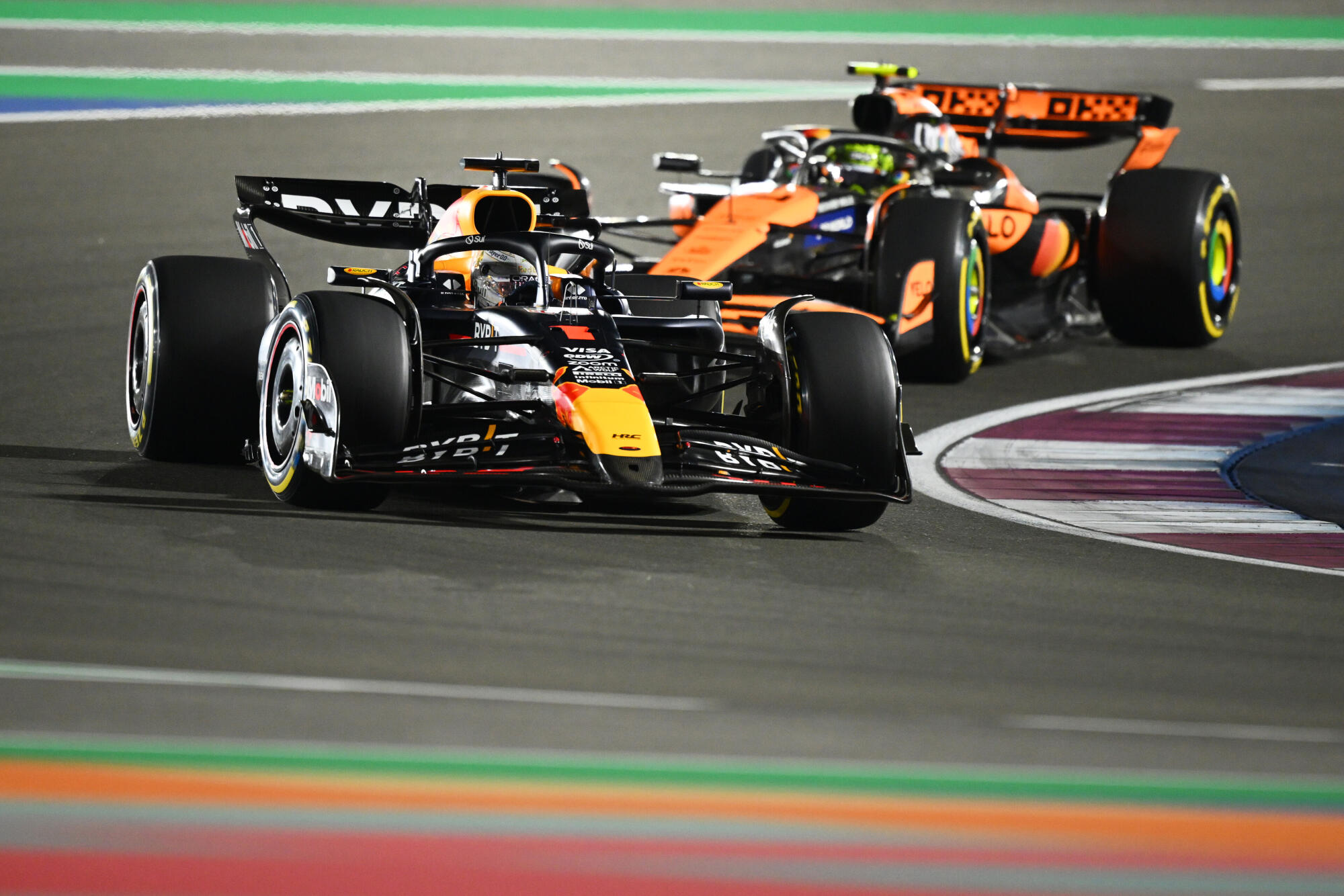 Max Verstappen en Lando Norris - F1 Grand Prix van Qatar 2024