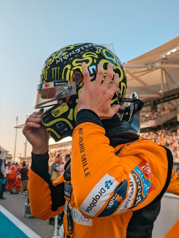 Lando Norris grid Abu Dhabi 2024