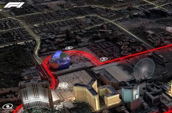 F1 Las Vegas circuit layout screenshot