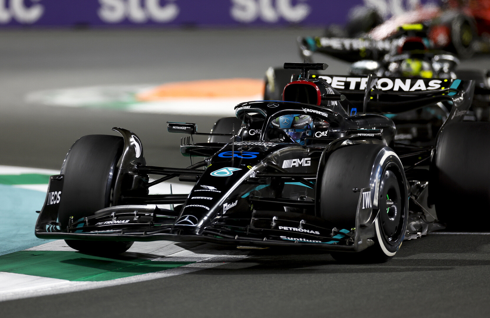 George Russell auto zondag Jeddah 2023