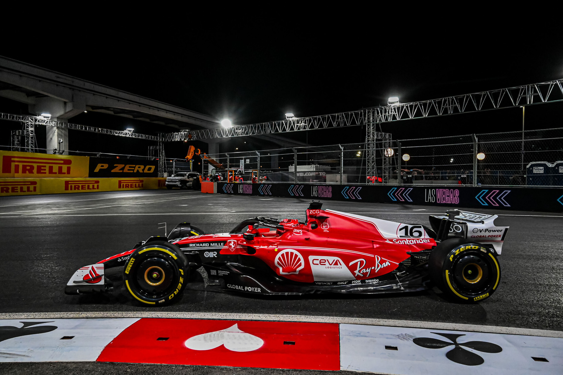 Charles Leclerc vrijdag Las Vegas 2023