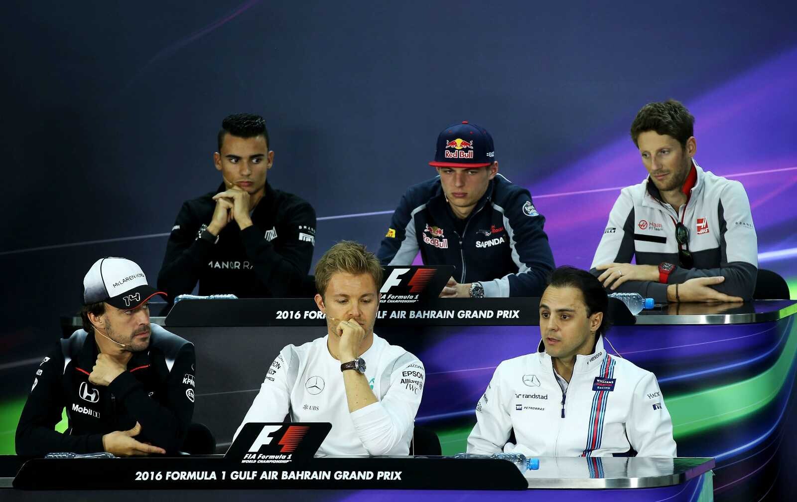 F1_Persconferentie_GP_Bahrein_rijders