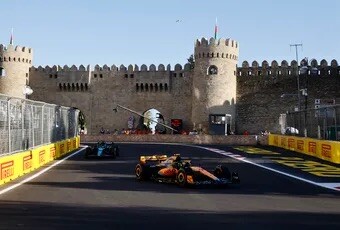 Lando Norris auto zaterdag Baku 2023