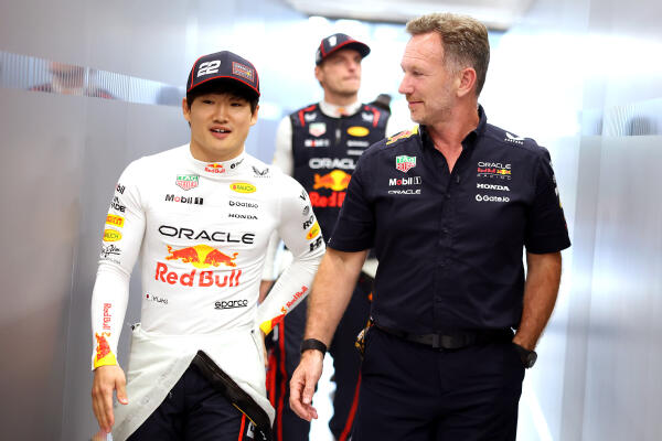 Christian Horner en Yuki Tsunoda - 2025