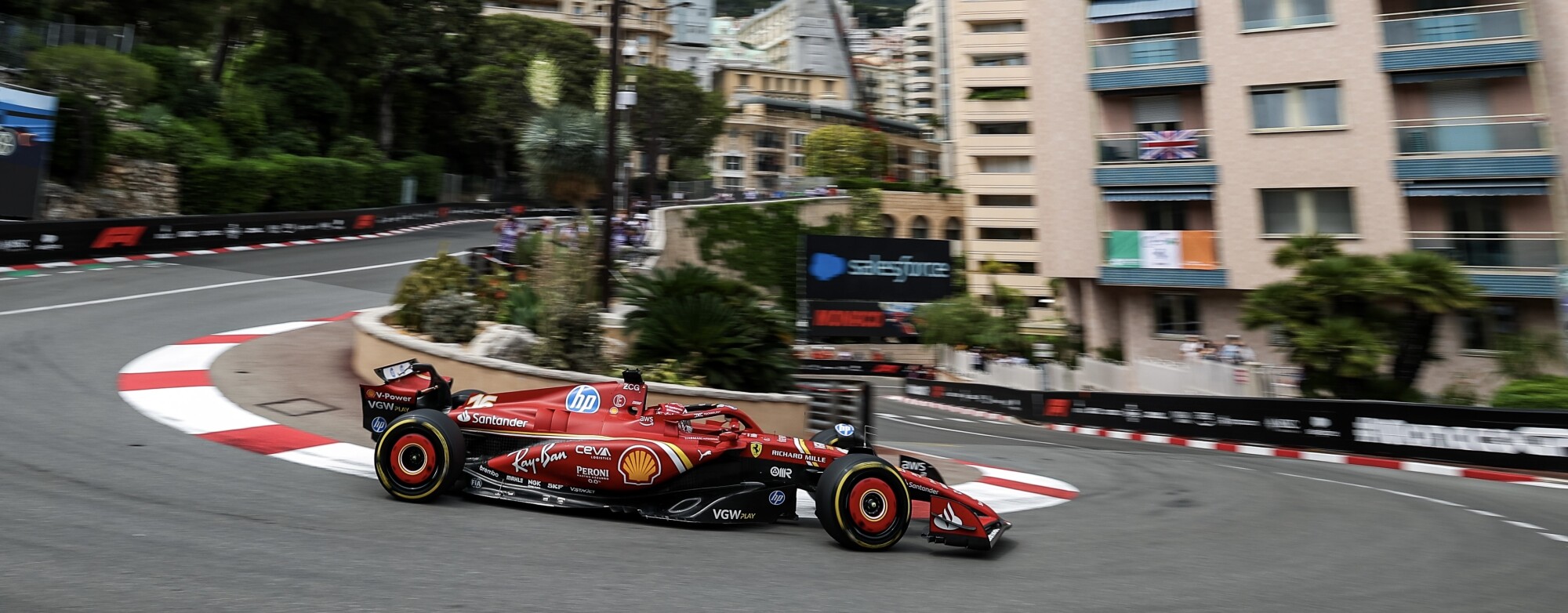 Charles Leclerc hairpin Monaco 2024