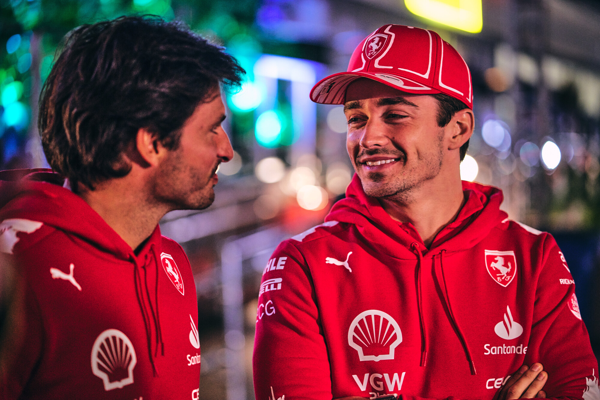 carlos sainz charles leclerc 2023 donderdag las vegas
