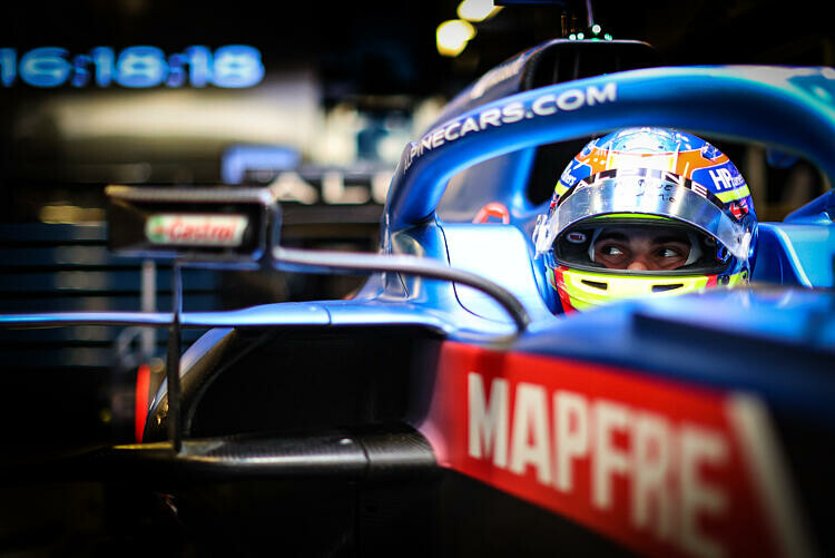 Oscar Piastri in de Alpine Abu Dhabi test 2021