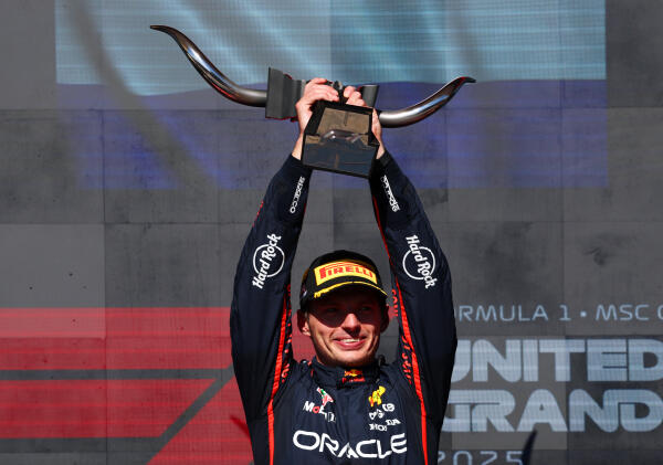 Max Verstappen wint GP Amerika 2025