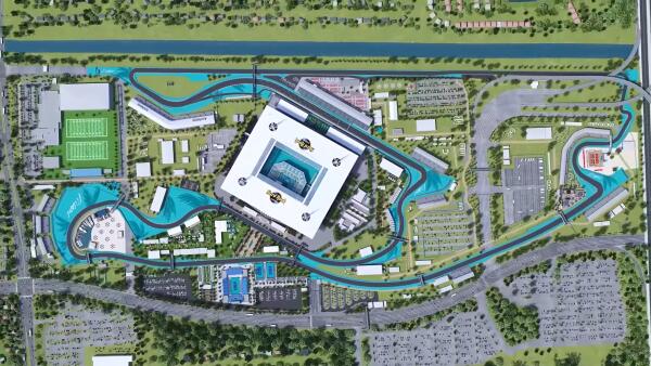 F1 Miami Grand Prix overzicht bovenaanzicht YouTube screenshot