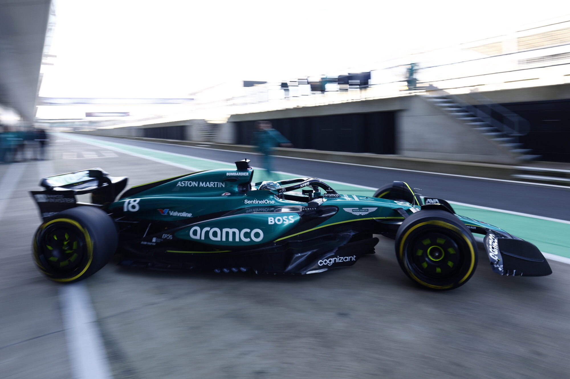 Lance Stroll 2024 AMR24 test auto