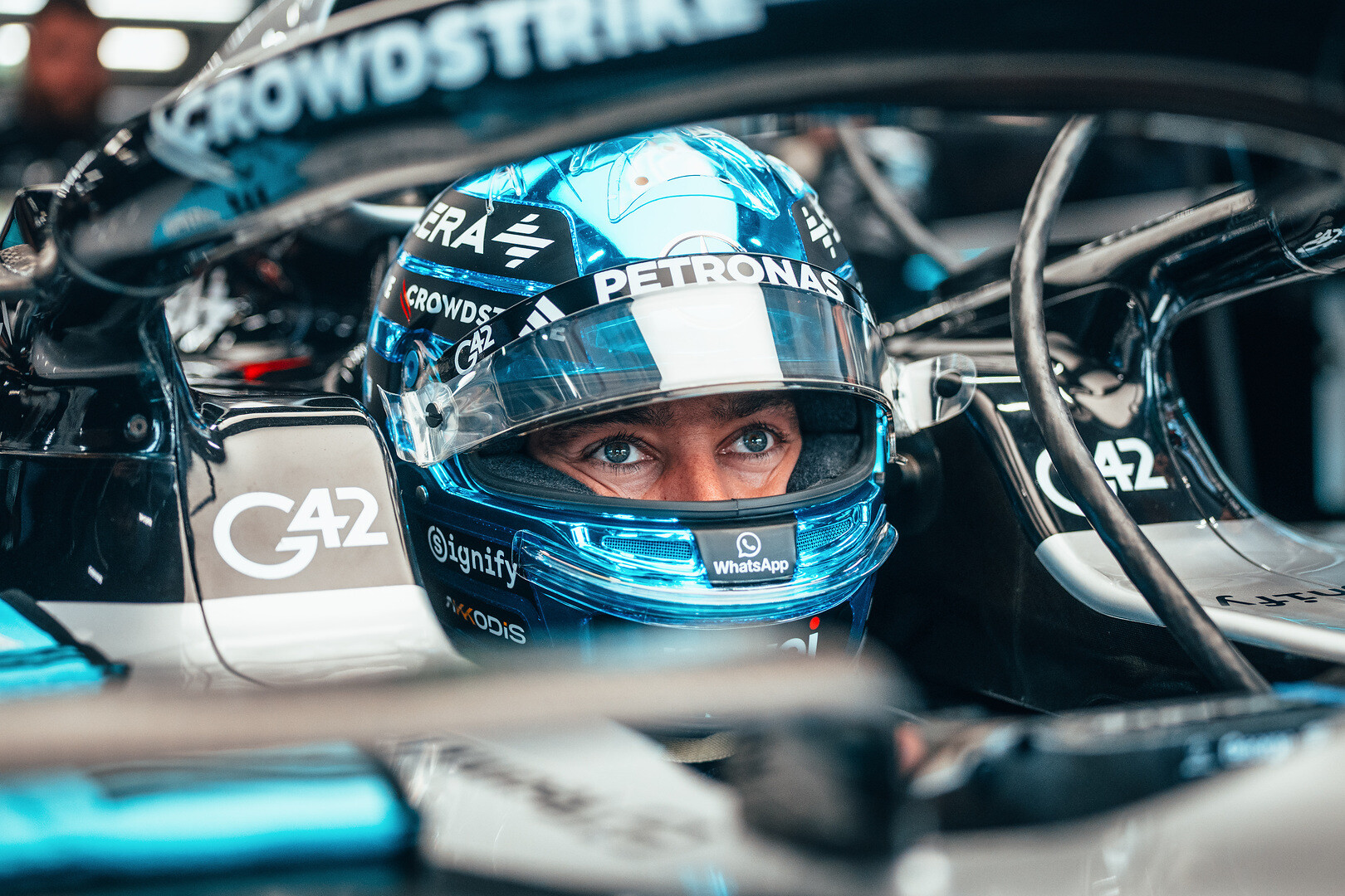 George Russell vrijdag Singapore 2025