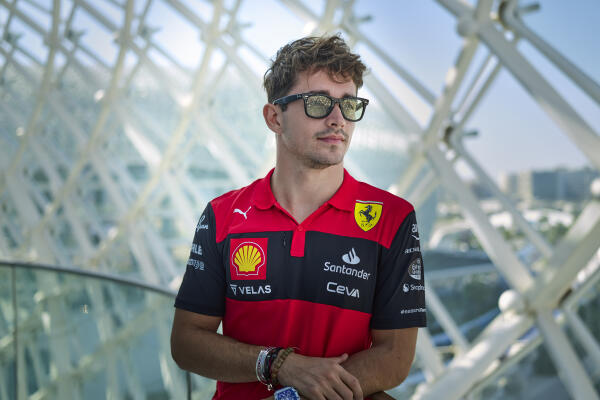 Charles Leclerc donderdag Abu Dhabi 2022