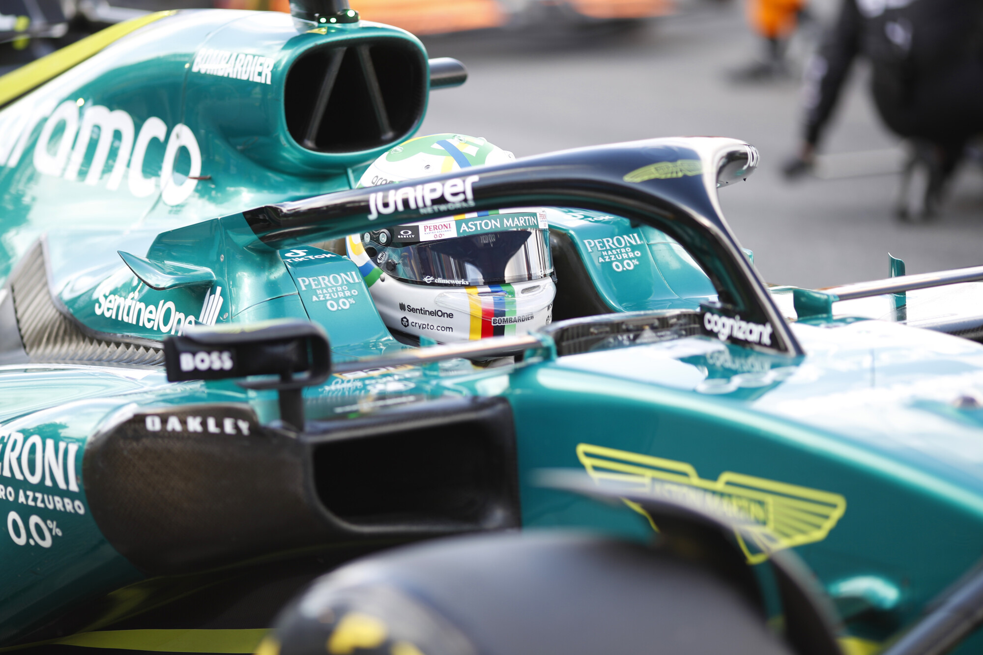 Sebastian Vettel zaterdag Brazilië 2022