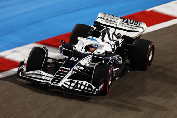 Pierre Gasly op de baan kwalificatie Bahrein 2022