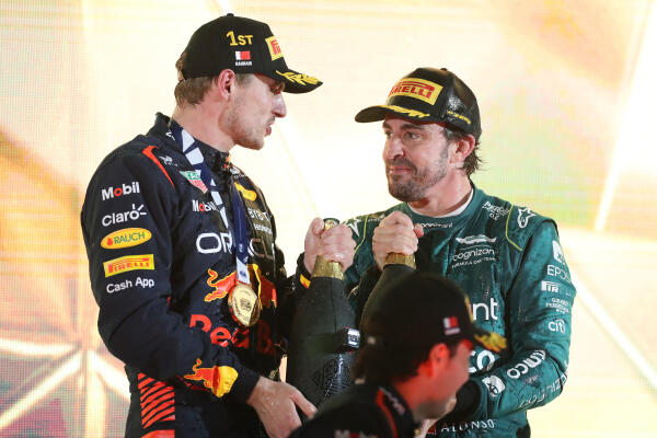 Verstappen Alonso podium Bahrein