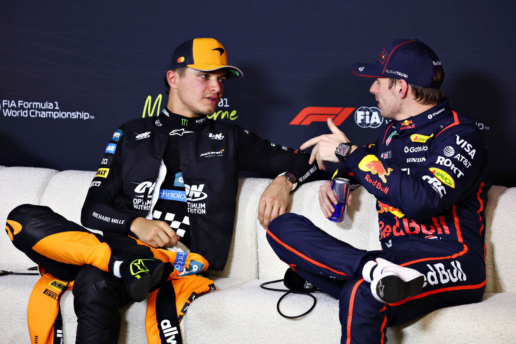 Lando Norris Max Verstappen persconferentie kwalificatie Australië 2025