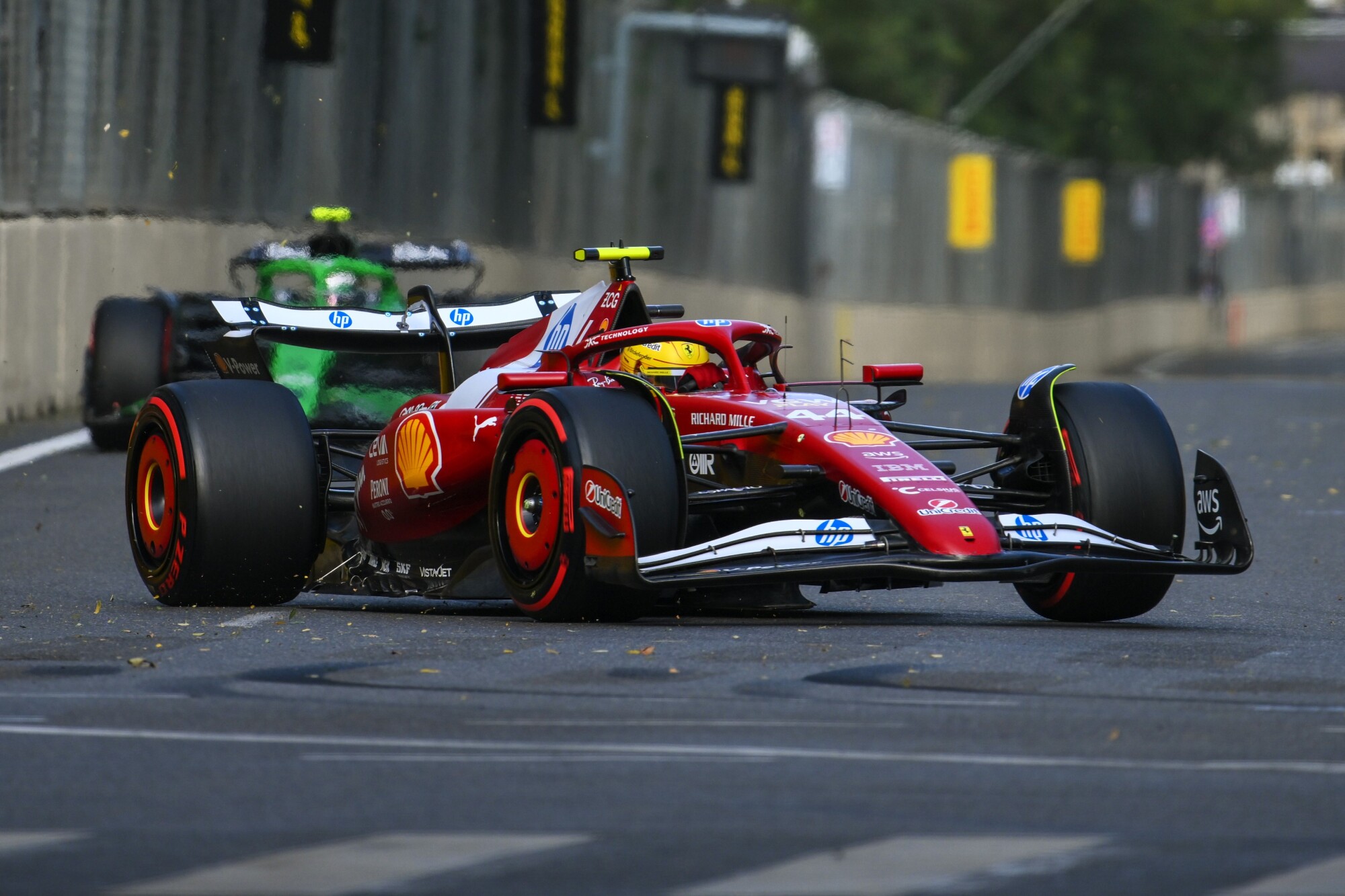 Lewis Hamilton Baku Ferrari