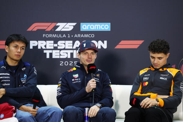 Albon, Verstappen, Norris - Persco wintertest 2025