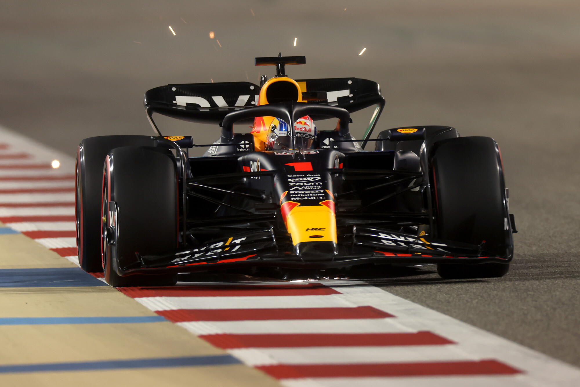 Verstappen in auto kwalificatie Bahrein 2023