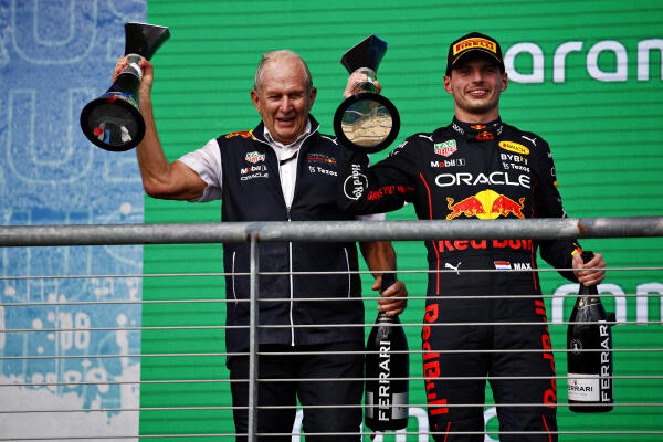 Helmut Marko en Max Verstappen Amerika 2022